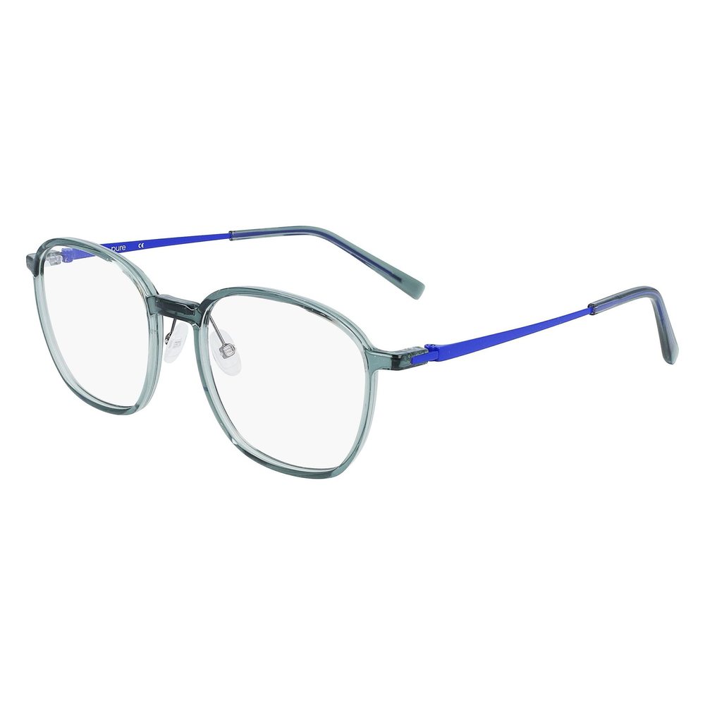 New Airlock Pure P-3012 020 Crystal Grey Eyeglass, Blue Temples 53/18/140